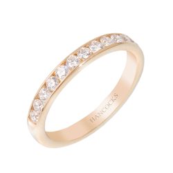 yellow gold channel diamond wedding ring