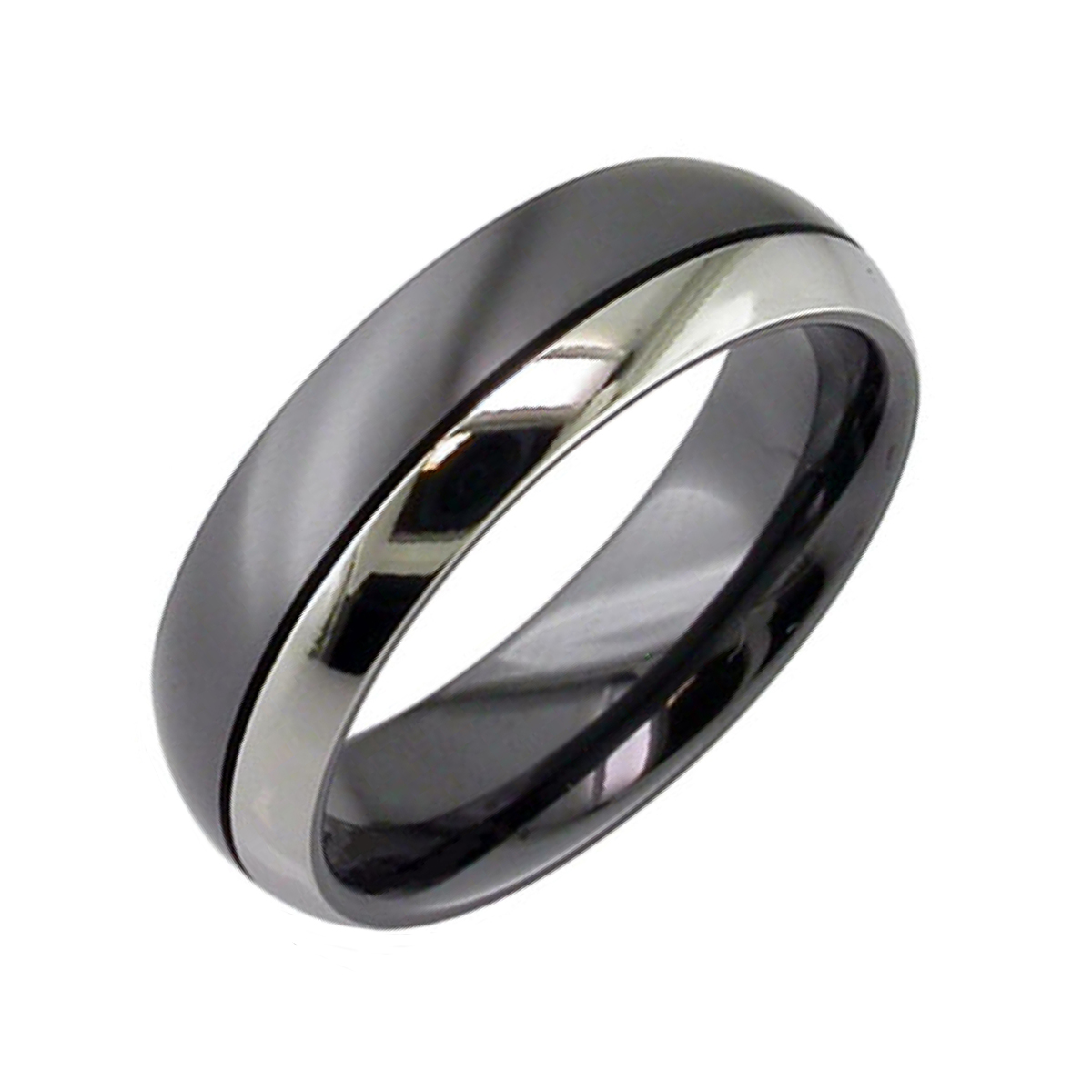 zirconium and titanium gents band ring