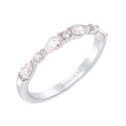 marquise diamond set wedding ring for her