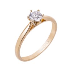 all 18ct yellow gold diamond single stone engagement ring