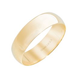 gents 6mm yellow gold wedding ring