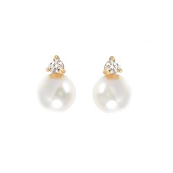 pearl and diamond earrings