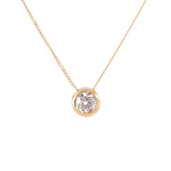 18ct yellow gold diamond pendant