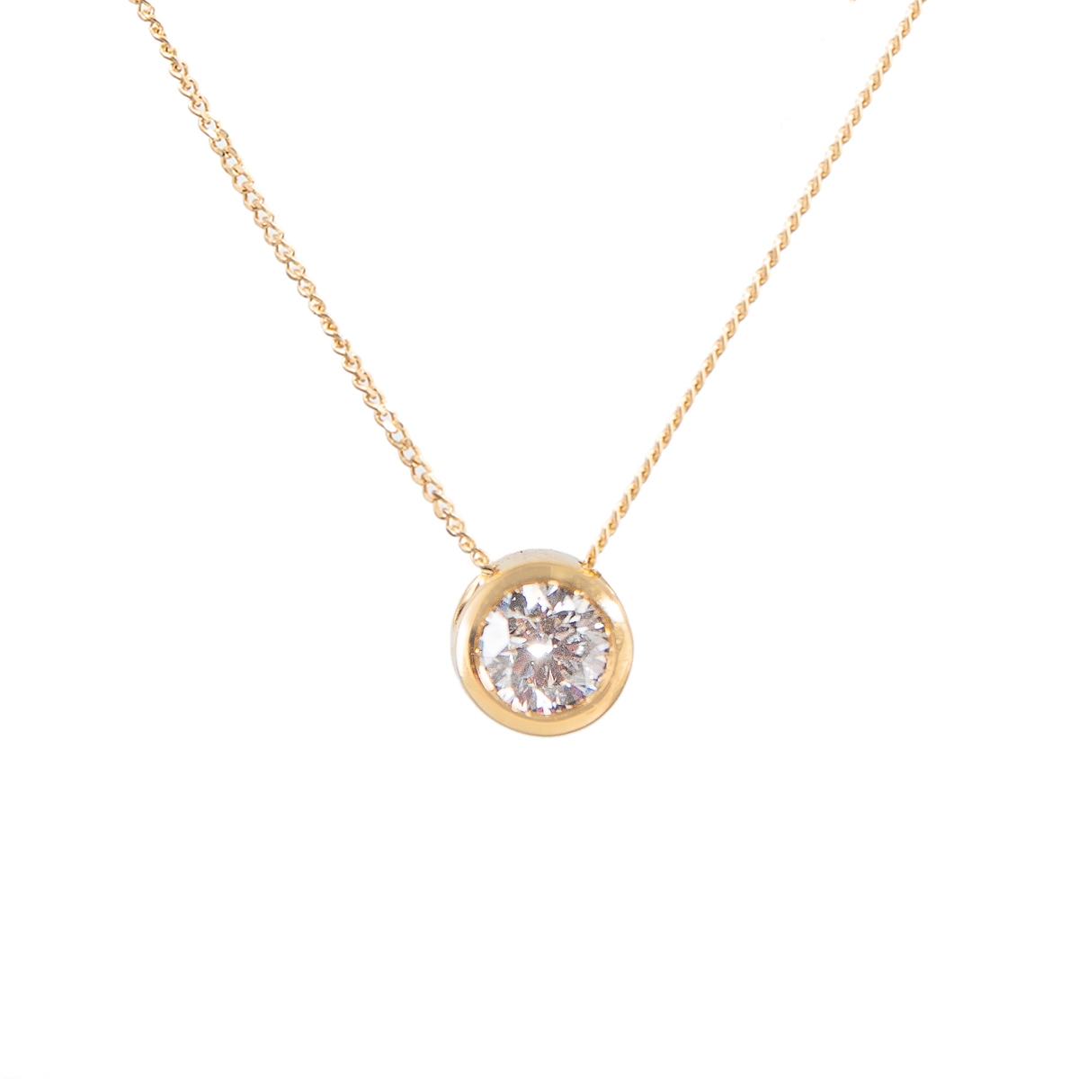 18ct yellow gold diamond pendant