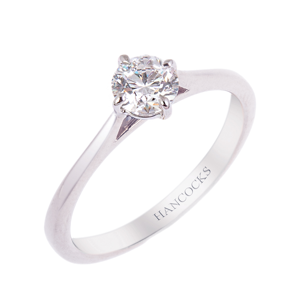 platinum brilliant cut diamond engagement ring
