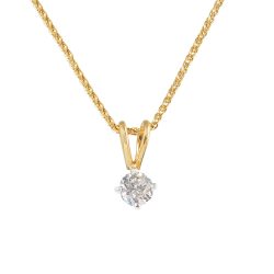 brilliant cut diamond single stone pendant