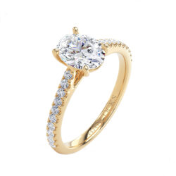 oval cut diamond ring with diamond shoulders