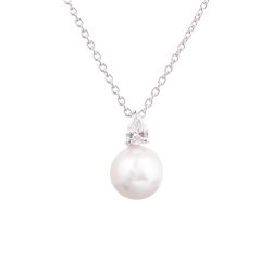 pearl and diamond pendant