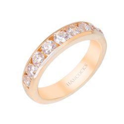 diamond set wedding ring in 18ct yellow gold