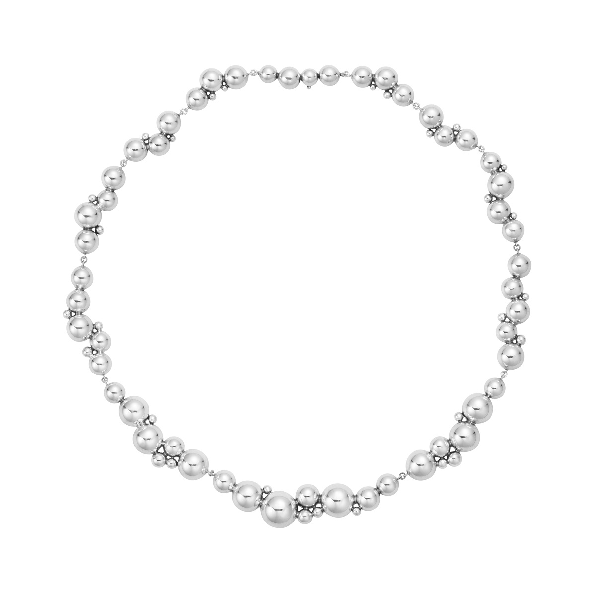 Silver Moonlight Grapes Necklace
