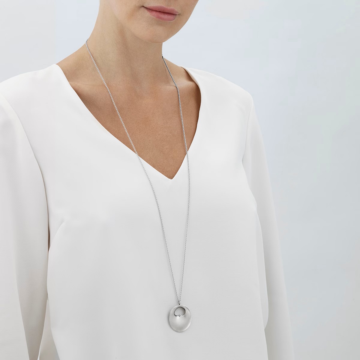 Georg Jensen large sterling silver Hidden Heart pendant - Image 2
