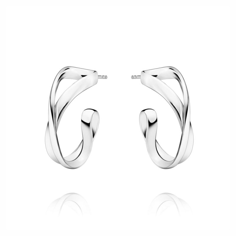 Georg Jensen Silver Infinity Hoop Earrings