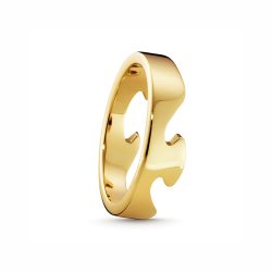 Georg Jensen 18 carat yellow gold Fusion end ring