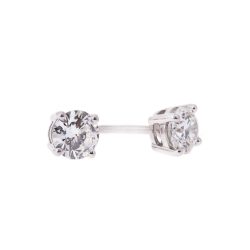 Platinum Claw Set Brilliant Cut Diamond Studs
