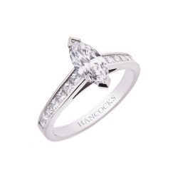 Marquise Cut with Princess Cut Diamond Shoulders