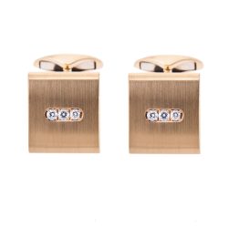 Yellow Gold Diamond Set Cufflinks