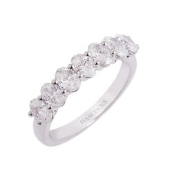 Platinum Oval Cut Diamond Eternity Ring