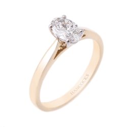 Oval Diamond Solitaire Ring