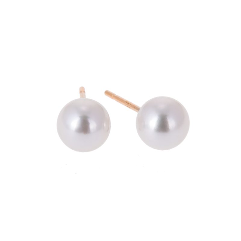 pearl stud earrings
