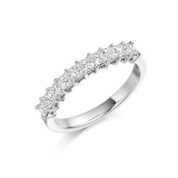 Platinum Princess Cut Diamond Wedding Ring