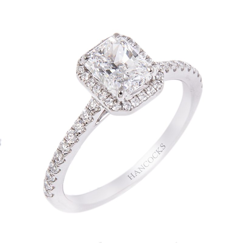 Radiant Cut Diamond Cluster Ring