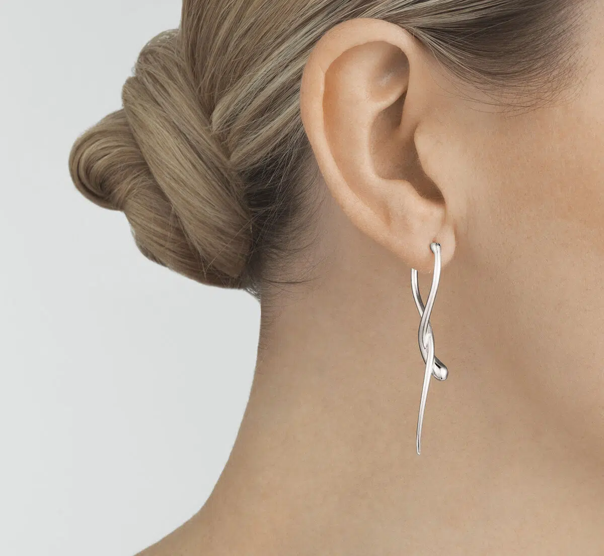 Georg Jensen Mercy long twist earrings | Hancocks Jewellers