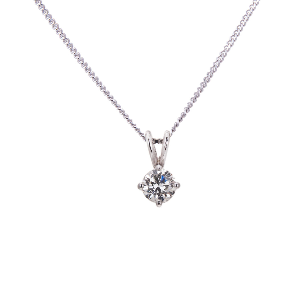 Brilliant Cut Diamond Pendant in Platinum