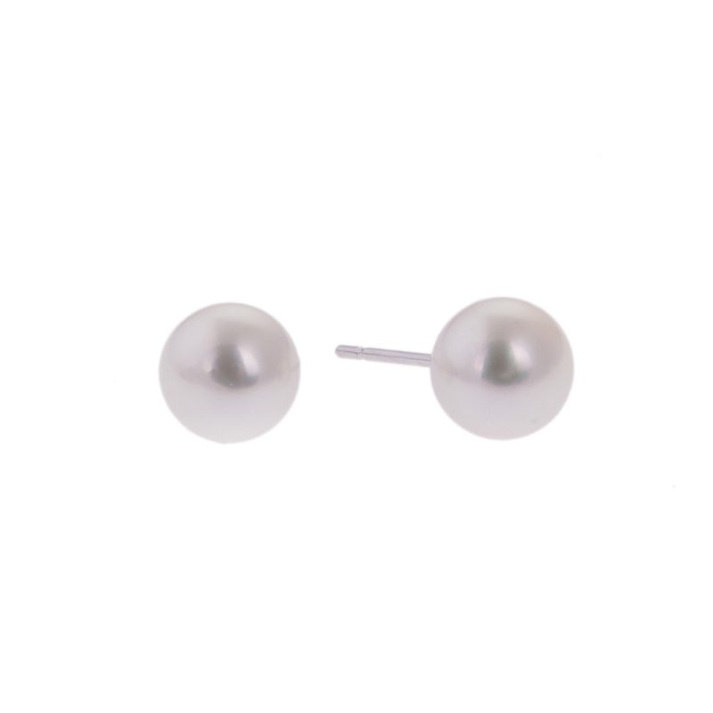 18ct White Gold 7mm Pearl Stud Earrings