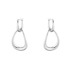 Georg Jensen Offspring silver hoop top earrings