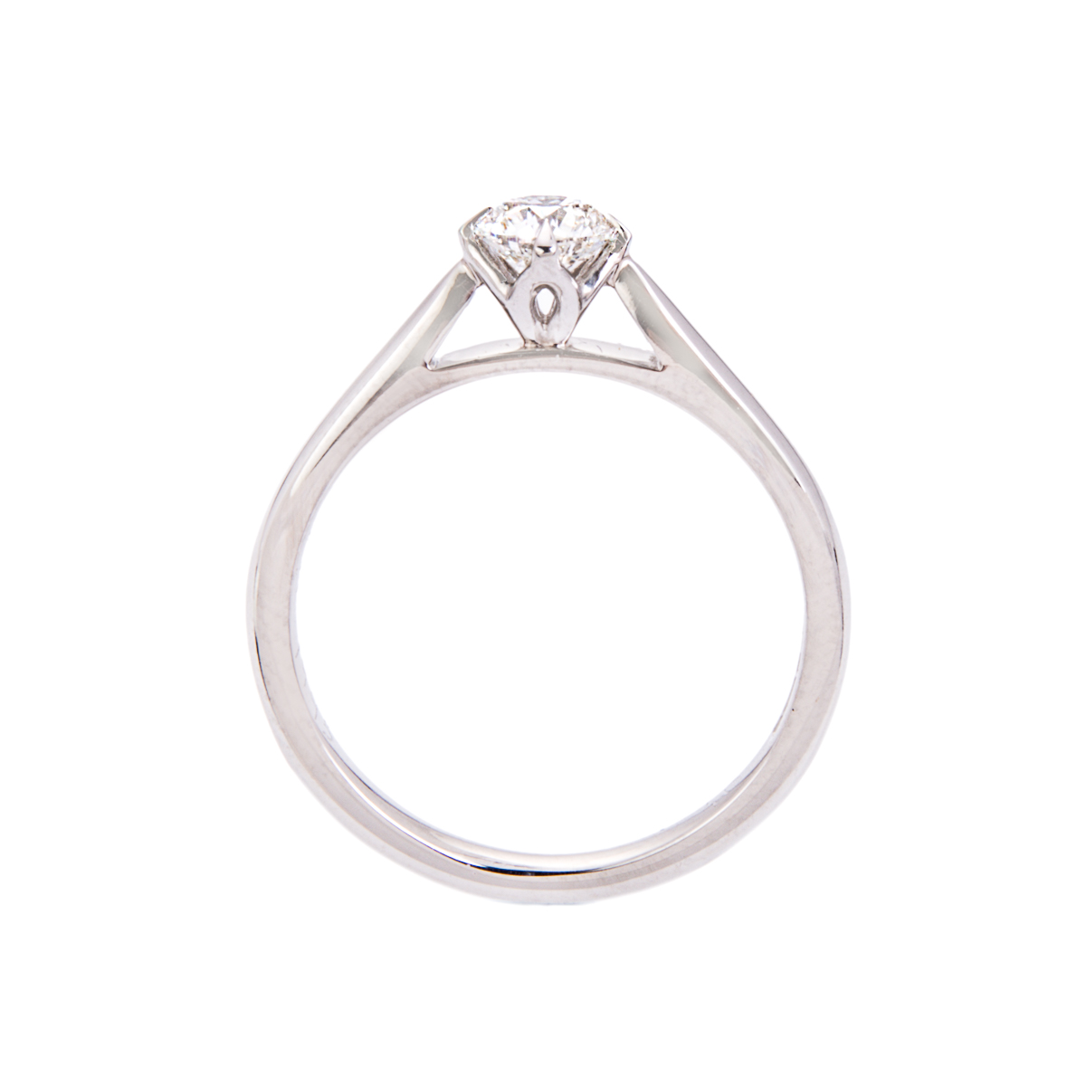 New Lotus Design Diamond Single Stone Ring - Image 2