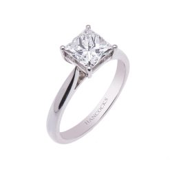 Platinum Princess Cut Diamond Singe Stone Ring