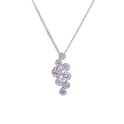 white gold diamond bubble pendant