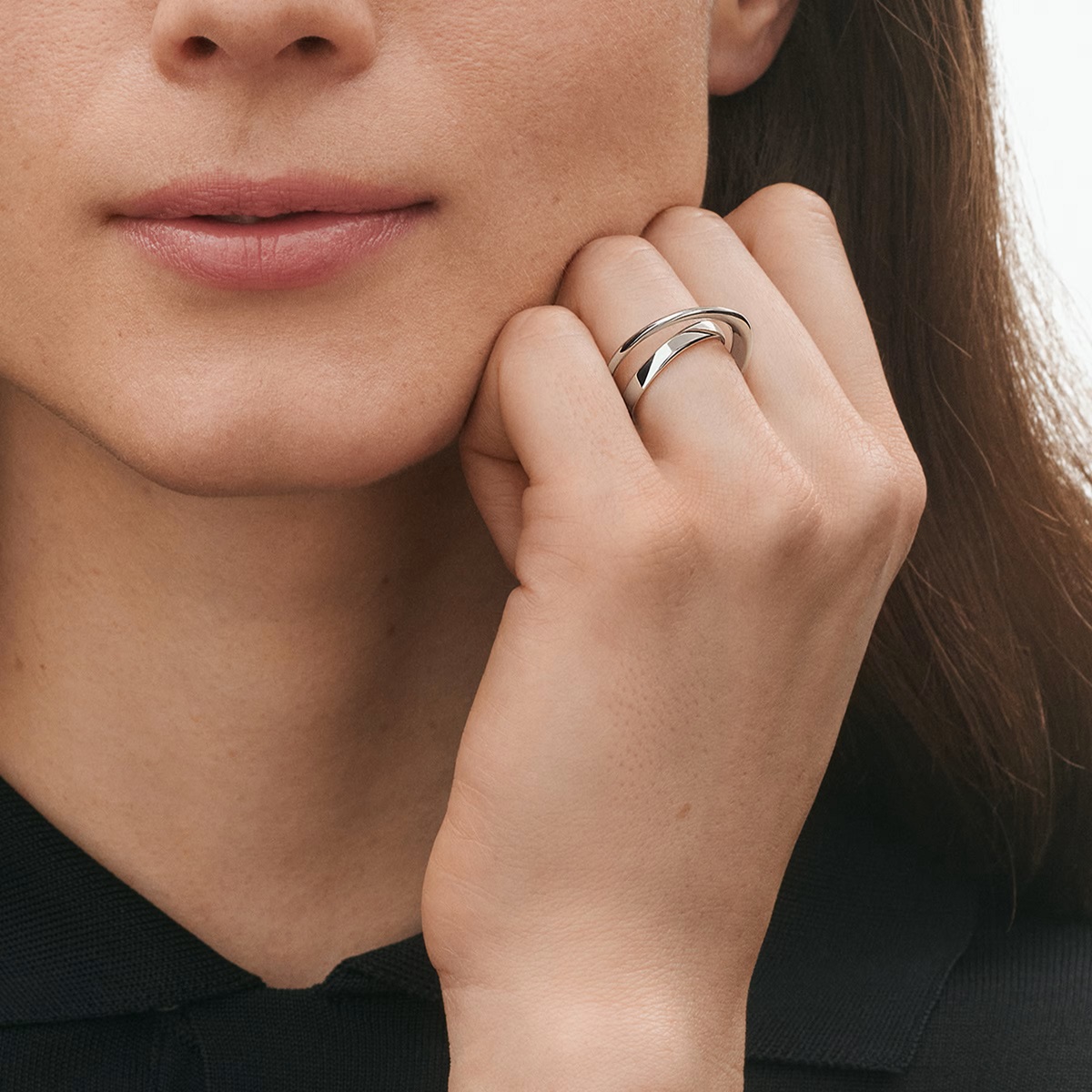 Georg Jensen sterling silver open Mobius Ring - Image 3