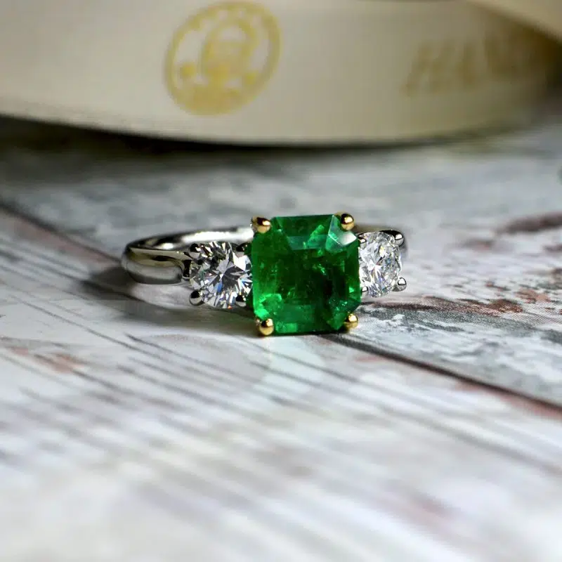 Emerald and Diamond Ring | Manchester's Most Romantic Restaurants 