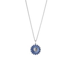 Georg Jensen blue daisy pendant in silver