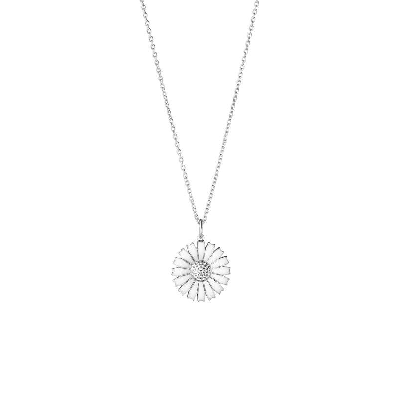 white daisy silver pendant georg jensen