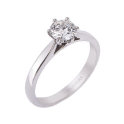 platinum 0.50ct brilliant cut diamond single stone ring