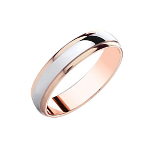 rose gold and platinum gents wedding ring