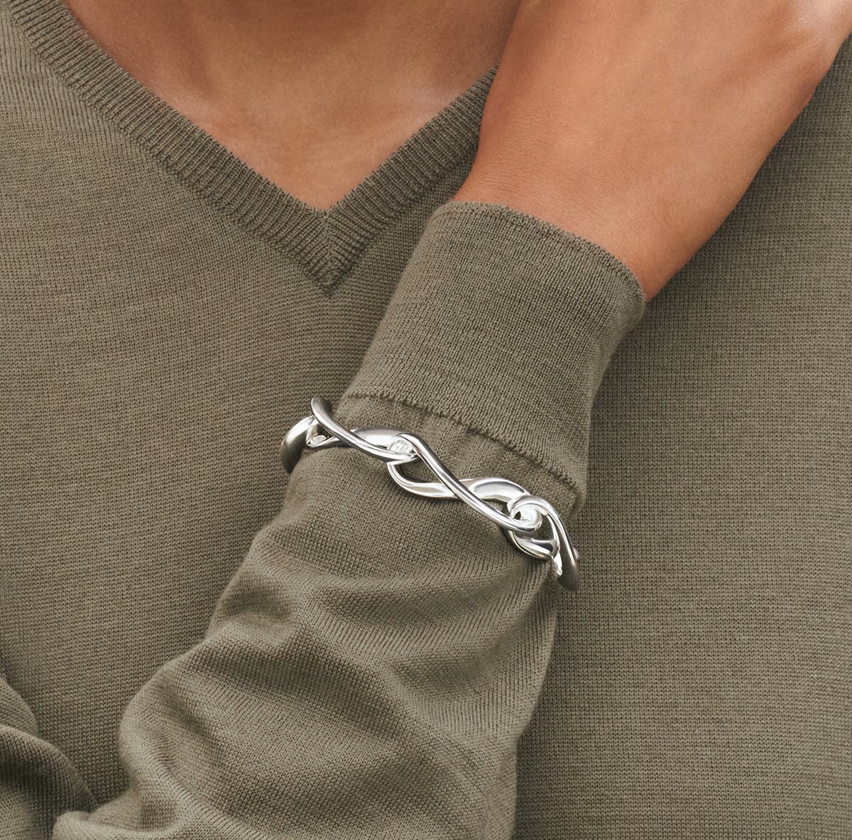 Georg Jensen sterling silver Infinity Bracelet - Image 2