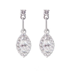 platinum marquise diamond drop earrings