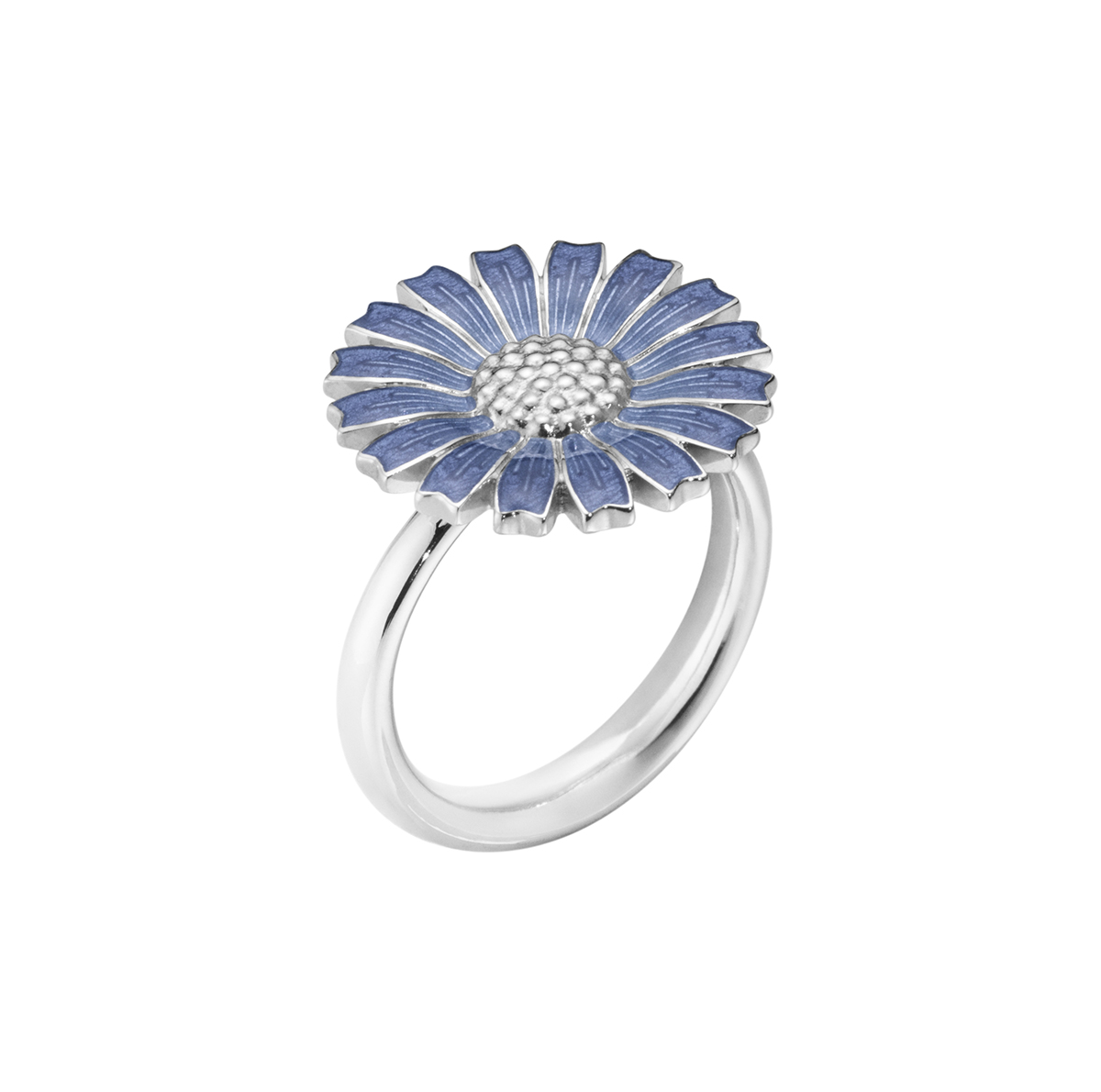 Georg Jensen blue enamel Daisy ring