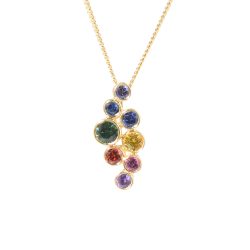 multi coloured sapphire pendant