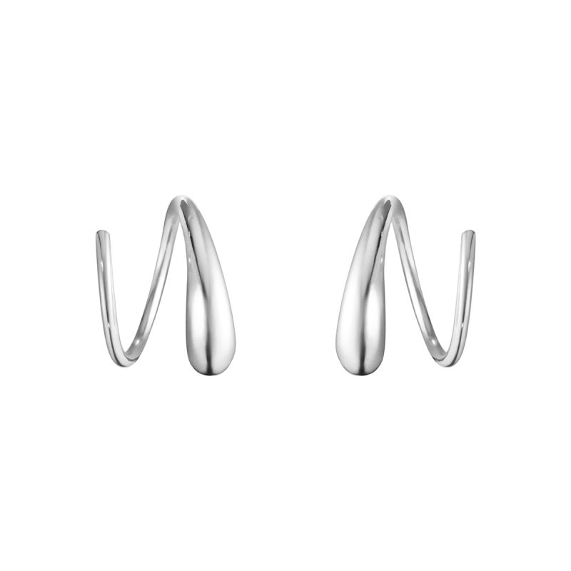 silver Mercy Georg Jensen Swirl earrings