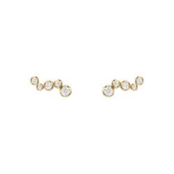 18ct yellow gold Georg Jensen Signature diamond studs
