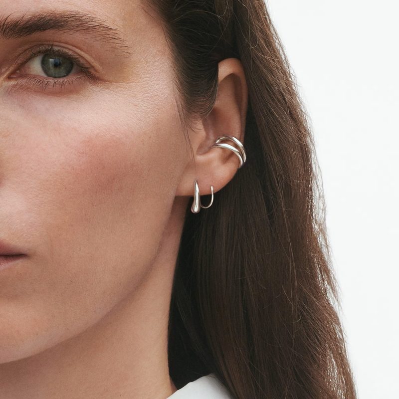Georg Jensen Mercy silver Swirl earrings - Image 2