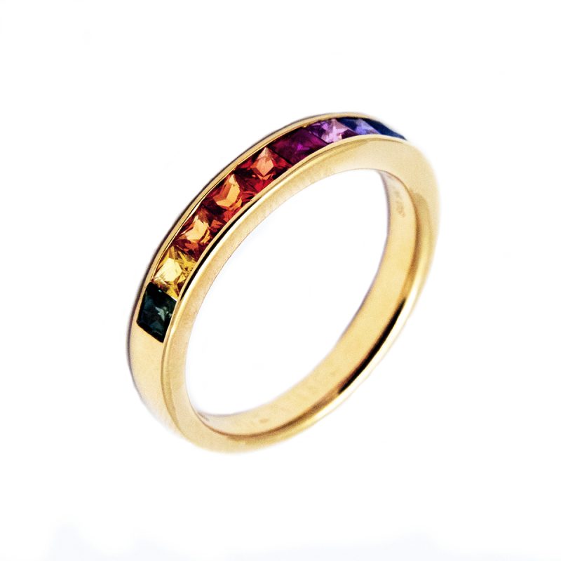 Multi Coloured Sapphire Eternity Ring