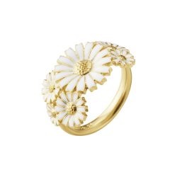 Georg Jensen layered Daisy gold plated ring