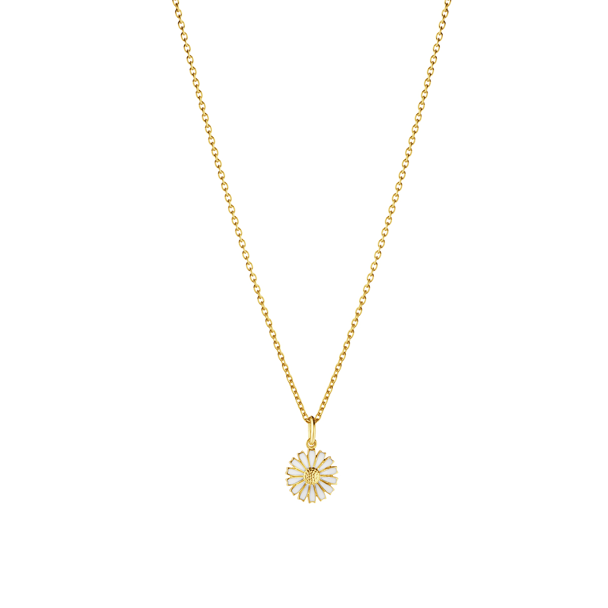 small Daisy gold plated Georg Jensen pendant