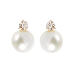 south sea pearl and diamond earrings