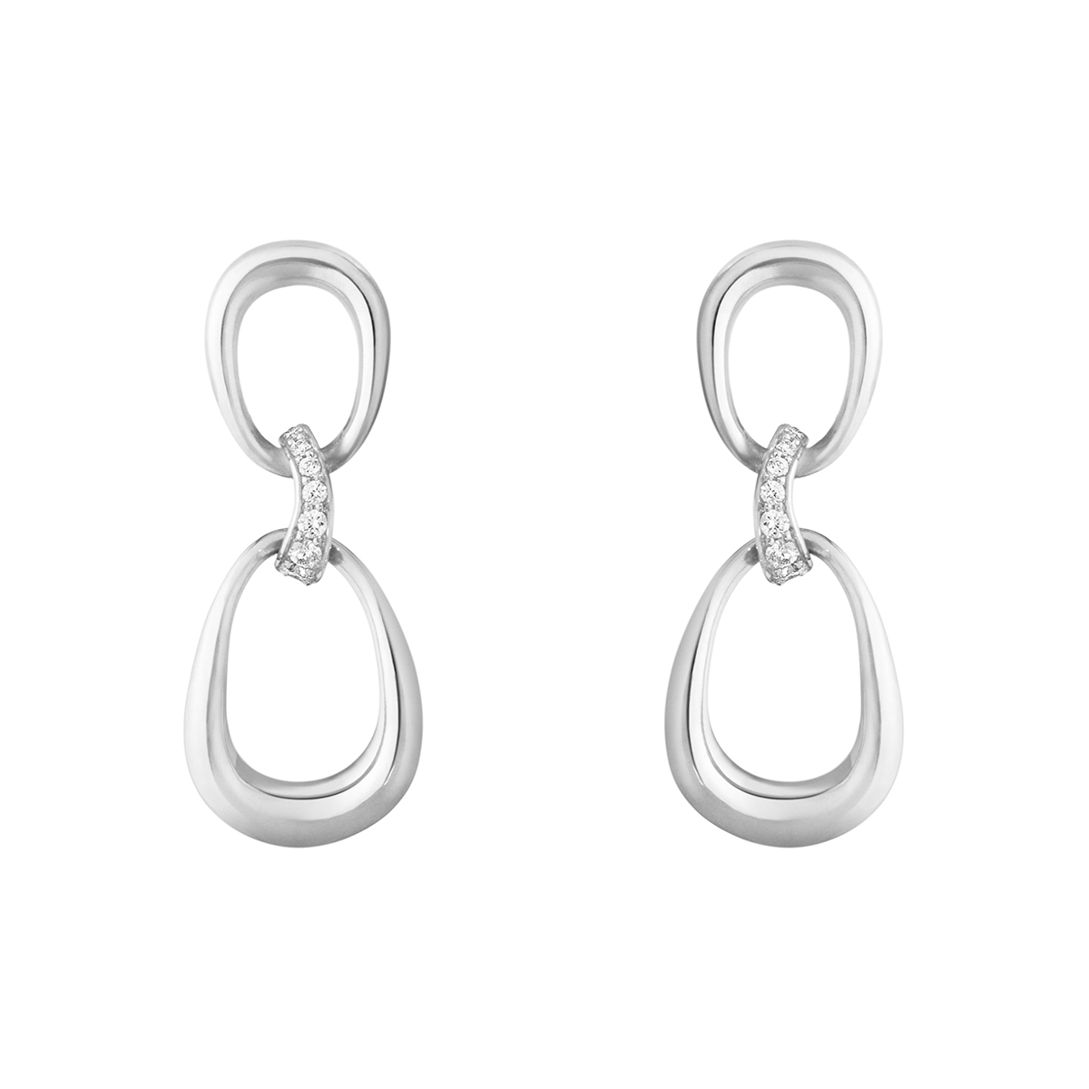 diamond set Georg Jensen Offspring earrings
